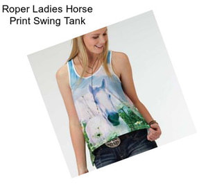 Roper Ladies Horse Print Swing Tank