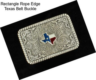 Rectangle Rope Edge Texas Belt Buckle