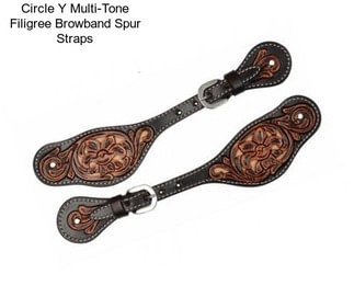 Circle Y Multi-Tone Filigree Browband Spur Straps