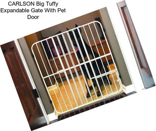 CARLSON Big Tuffy Expandable Gate With Pet Door