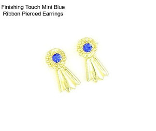 Finishing Touch Mini Blue Ribbon Pierced Earrings