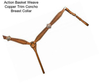 Action Basket Weave Copper Trim Concho Breast Collar