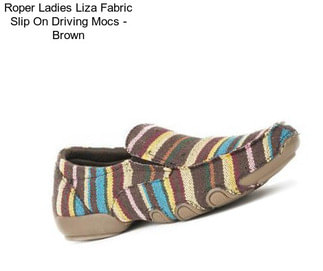 Roper Ladies Liza Fabric Slip On Driving Mocs - Brown