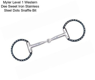 Myler Level 1 Western Dee Sweet Iron Stainless Steel Dots Snaffle Bit