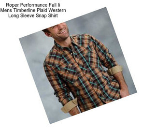 Roper Performance Fall Ii Mens Timberline Plaid Western Long Sleeve Snap Shirt