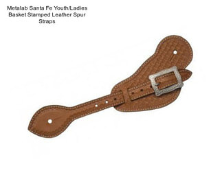 Metalab Santa Fe Youth/Ladies Basket Stamped Leather Spur Straps