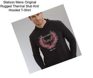 Stetson Mens Original Rugged Thermal Slub Knit Hooded T-Shirt