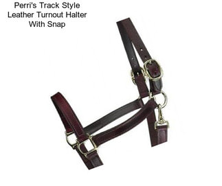 Perri\'s Track Style Leather Turnout Halter With Snap
