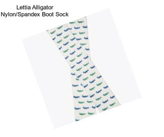 Lettia Alligator Nylon/Spandex Boot Sock