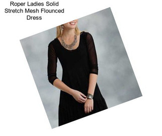 Roper Ladies Solid Stretch Mesh Flounced Dress