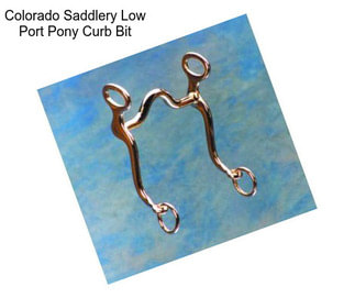 Colorado Saddlery Low Port Pony Curb Bit