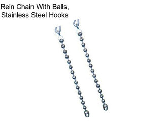 Rein Chain With Balls, Stainless Steel Hooks