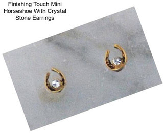 Finishing Touch Mini Horseshoe With Crystal Stone Earrings