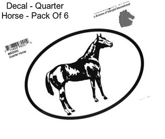 Decal - Quarter Horse - Pack Of 6