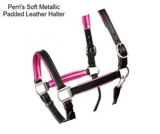 Perri\'s Soft Metallic Padded Leather Halter