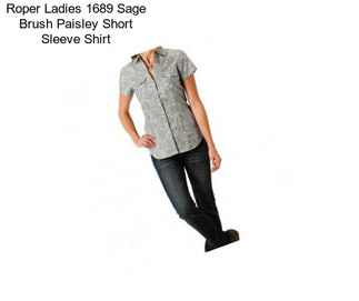 Roper Ladies 1689 Sage Brush Paisley Short Sleeve Shirt