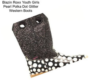 Blazin Roxx Youth Girls Pearl Polka Dot Glitter Western Boots