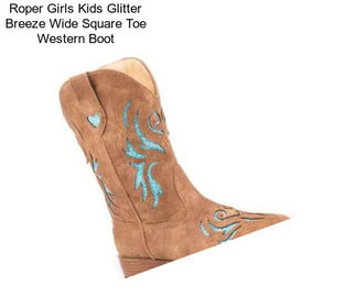 Roper Girls Kids Glitter Breeze Wide Square Toe Western Boot