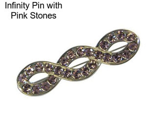Infinity Pin with Pink Stones