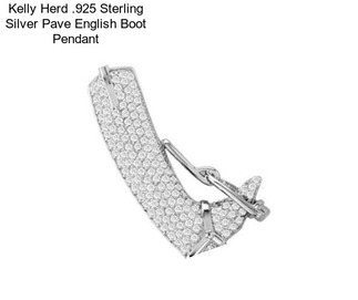 Kelly Herd .925 Sterling Silver Pave English Boot Pendant