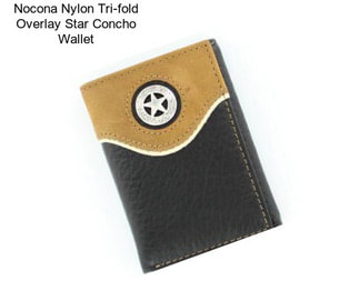 Nocona Nylon Tri-fold Overlay Star Concho Wallet