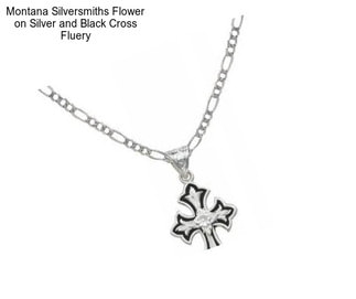 Montana Silversmiths Flower on Silver and Black Cross Fluery