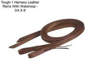 Tough-1 Harness Leather Reins With Waterloop - 3/4\