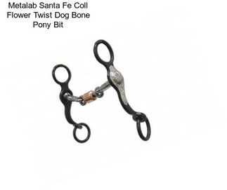 Metalab Santa Fe Coll Flower Twist Dog Bone Pony Bit