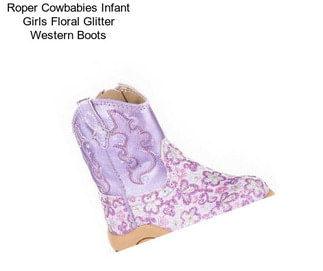 Roper Cowbabies Infant Girls Floral Glitter Western Boots