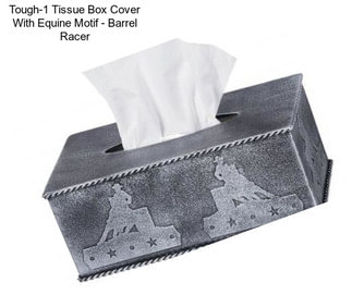 Tough-1 Tissue Box Cover With Equine Motif - Barrel Racer