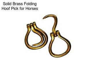 Solid Brass Folding Hoof Pick for Horses