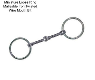 Miniature Loose Ring Malleable Iron Twisted Wire Mouth Bit