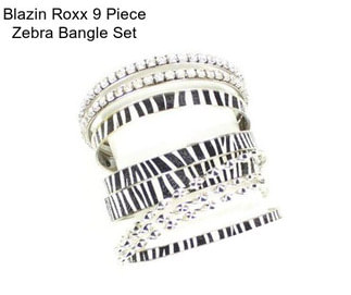 Blazin Roxx 9 Piece Zebra Bangle Set