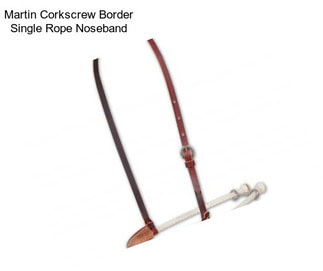 Martin Corkscrew Border Single Rope Noseband