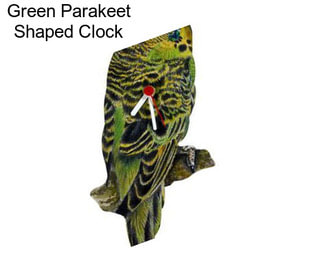 Green Parakeet Shaped Clock