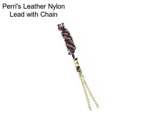 Perri\'s Leather Nylon Lead with Chain