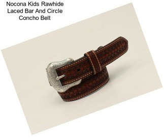 Nocona Kids Rawhide Laced Bar And Circle Concho Belt