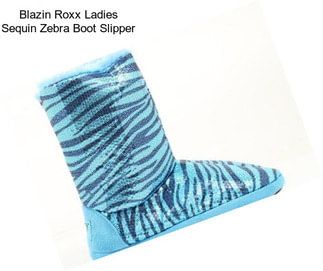 Blazin Roxx Ladies Sequin Zebra Boot Slipper