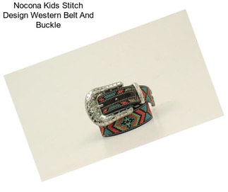 Nocona Kids Stitch Design Western Belt And Buckle