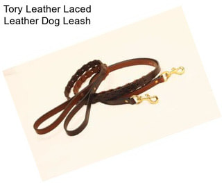 Tory Leather Laced Leather Dog Leash