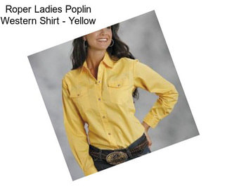 Roper Ladies Poplin Western Shirt - Yellow