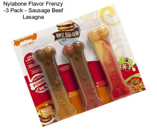 Nylabone Flavor Frenzy -3 Pack - Sausage Beef Lasagna