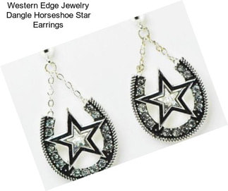 Western Edge Jewelry Dangle Horseshoe Star Earrings