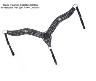 Tough-1 Starlight Collection Contour Breastcollar With Spur Rowel Conchos