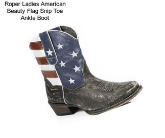 Roper Ladies American Beauty Flag Snip Toe Ankle Boot
