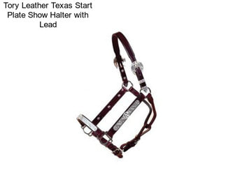 Tory Leather Texas Start Plate Show Halter with Lead