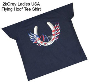 2kGrey Ladies USA Flying Hoof Tee Shirt