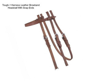 Tough-1 Harness Leather Browband Headstall With Snap Ends