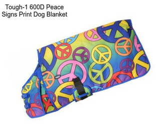 Tough-1 600D Peace Signs Print Dog Blanket