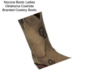 Nocona Boots Ladies Oklahoma Cowhide Branded Cowboy Boots